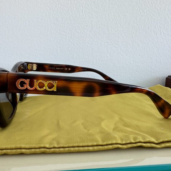 Gucci 2024 cat eye tortoiseshell brown sunglasses - Picture 5 of 10